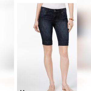 Kut from the Kloth Dark Wash Denim Natalie Bermudas Size 6